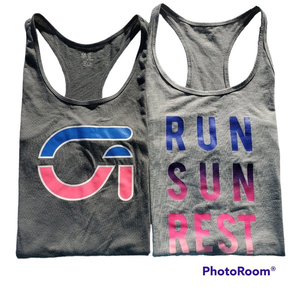 Gap Fit gray tank tops size medium, bundle 2 total items - Picture 1 of 11